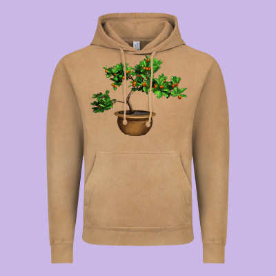 Guava Tree Bonsai Illustrations Vintage Hoodie Designed By Lillyallendesigns