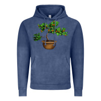 Vintage Denim Guava Tree Bonsai Illustrations Vintage Hoodie - LillyAllenDesigns