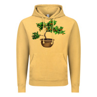 Vintage Mustard Guava Tree Bonsai Illustrations Vintage Hoodie - LillyAllenDesigns