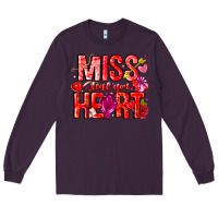 Plum Mis Steal Your Heart Long Sleeve Tee - CowhideDigitalArt