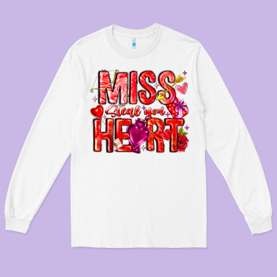 Mis Steal Your Heart Long Sleeve Tee Designed By Cowhidedigitalart