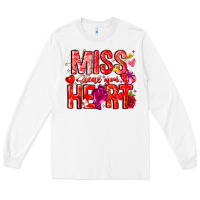 White Mis Steal Your Heart Long Sleeve Tee - CowhideDigitalArt
