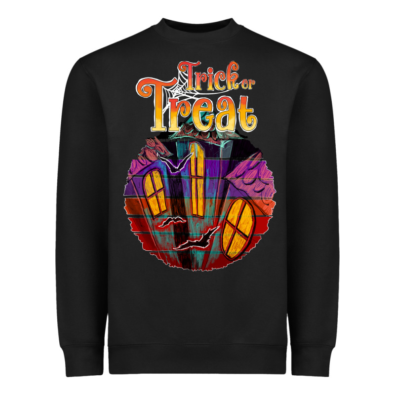 Trick Treat Black Heavyweight Sweatshirt by JahusDesignShop | Teevron