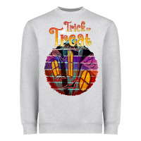 Heather Grey trick treat black Heavyweight Sweatshirt - JahusDesignShop
