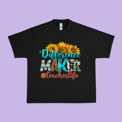 Difference Maker Teacher Life Urban Heavy Tee Designed By Bundleandbundleshop