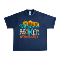 Navy difference maker teacher life Urban Heavy Tee - BundleAndBundleShop