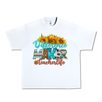 White difference maker teacher life Urban Heavy Tee - BundleAndBundleShop