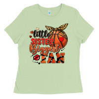 Matcha little sister biggest fan basketball Ladies Tee - FaDigitalArtStudio