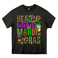 Asphalt Bead up bitches it's Mardi Gras Heavy Core Tee - HowdyJamesFarm