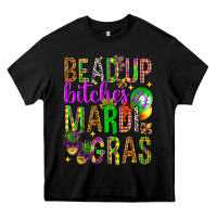 Black Bead up bitches it's Mardi Gras Heavy Core Tee - HowdyJamesFarm