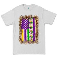 Dove Grey mardi gras usa flag leopard Premium Tee - OliviaCreatesArt