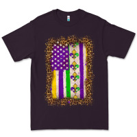 Plum mardi gras usa flag leopard Premium Tee - OliviaCreatesArt