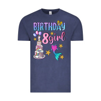 Vintage Denim birthday girl 8 Vintage Tee - BundleAndBundleShop