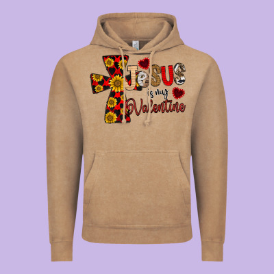 Jesus Is My Valentine Cross Vintage Hoodie Designed By Cowhidedigitalart