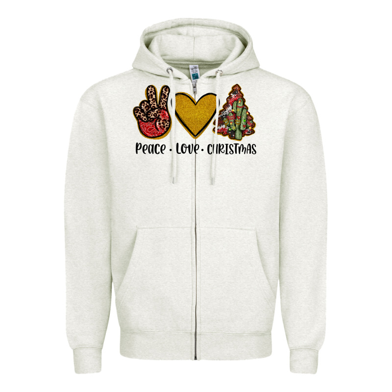 Peace Love Christmas Zipper Hoodie by JahusDesignShop | Teevron