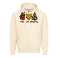 Sandshell peace love christmas Zipper Hoodie - JahusDesignShop