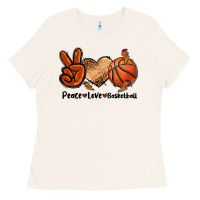 Bone Peace Love Basketball Ladies Tee - FaDigitalArtStudio