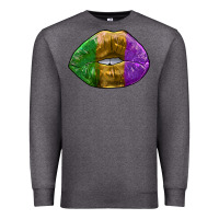 Charcoal Heather mardi gras kiss Premium Sweatshirt - RanaPortraitStore