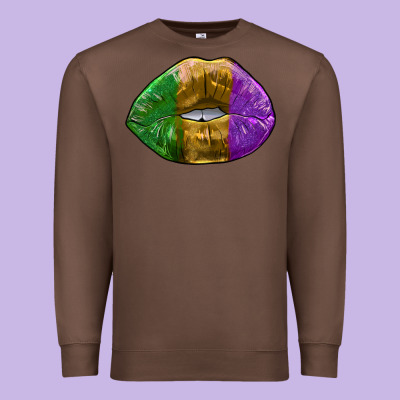 Mardi Gras Kiss Premium Sweatshirt Designed By Ranaportraitstore