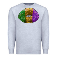 Heather Grey mardi gras kiss Premium Sweatshirt - RanaPortraitStore