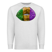 Oatmeal Heather mardi gras kiss Premium Sweatshirt - RanaPortraitStore