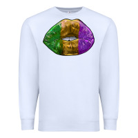 White mardi gras kiss Premium Sweatshirt - RanaPortraitStore