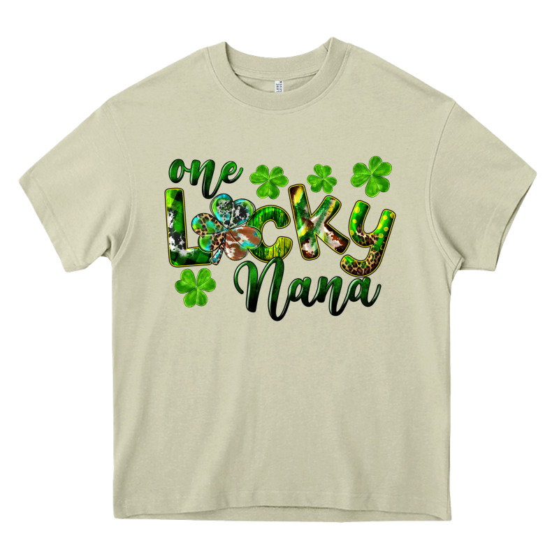 St. Patrick's Day One Lucky Nana Heavy Core Tee by RanaPortraitStore | Teevron
