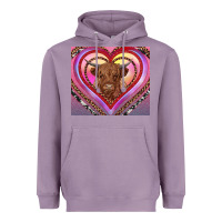 Lavender highland cow valentine's day Heavyweight Hoodie - RanaPortraitStore