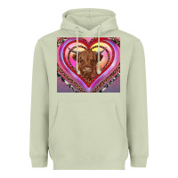 Matcha highland cow valentine's day Heavyweight Hoodie - RanaPortraitStore