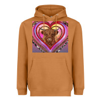 Meerkat highland cow valentine's day Heavyweight Hoodie - RanaPortraitStore