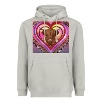 Moon Dust highland cow valentine's day Heavyweight Hoodie - RanaPortraitStore