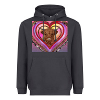 Smoke highland cow valentine's day Heavyweight Hoodie - RanaPortraitStore