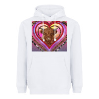 White highland cow valentine's day Heavyweight Hoodie - RanaPortraitStore