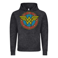 Vintage Black Wonder Woman Vintage Emblem Vintage Hoodie - maiPhamDesign