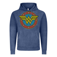 Vintage Denim Wonder Woman Vintage Emblem Vintage Hoodie - maiPhamDesign
