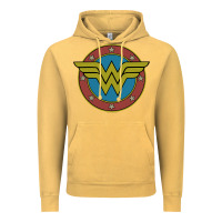 Vintage Mustard Wonder Woman Vintage Emblem Vintage Hoodie - maiPhamDesign