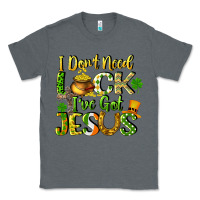 Charcoal Heather I don't need luck i've got Jesus Classic Tee - CowGirlArtShop