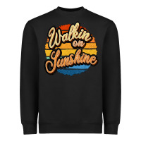 Black Walking on Sunshine Heavyweight Sweatshirt - JahusDesignShop
