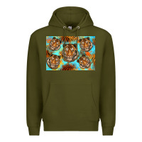 Army Green Tiger Premium Hoodie - Artiststas