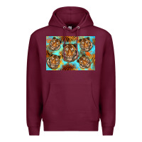 Burgundy Tiger Premium Hoodie - Artiststas