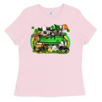 St. Patrick's Day Farm Animal Truck Ladies Tee | Teevron