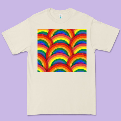 Pride Rainbow Glitter Tumbler Premium Tee Designed By Fadigitalartstudio
