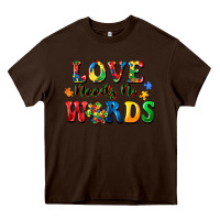 Chocolate Brown Love needs no words Heavy Core Tee - CowGirlArtShop