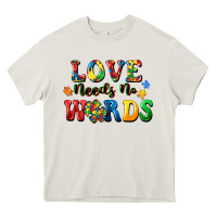 Cream Love needs no words Heavy Core Tee - CowGirlArtShop