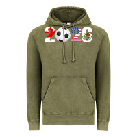 Vintage Olive North America 2026 Football  Canada USA Mexico Soccer Vintage Hoodie - maiPhamDesign