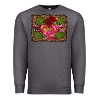 Charcoal Heather Western Background Valentine's Day Premium Sweatshirt - RanaPortraitStore