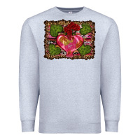 Heather Grey Western Background Valentine's Day Premium Sweatshirt - RanaPortraitStore