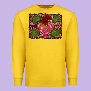 Western Background Valentine's Day Premium Sweatshirt Designed By Ranaportraitstore