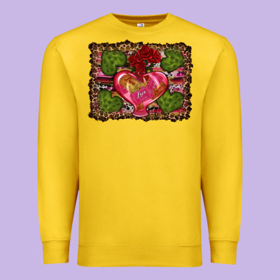 Western Background Valentine's Day Premium Sweatshirt Designed By Ranaportraitstore