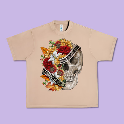 Skull Kinda Emotionless Kinda Emotional Urban Heavy Tee Designed By Fadigitalartstudio